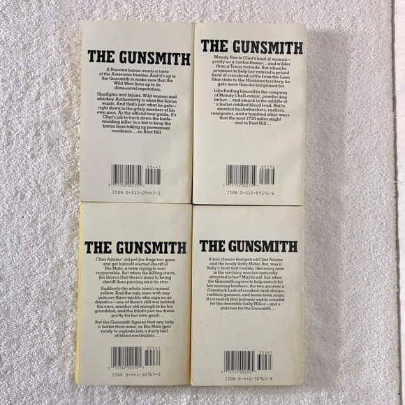 Vintage The Gunsmith  All Action Western Romance Novel x4 - Picture 14 of 14